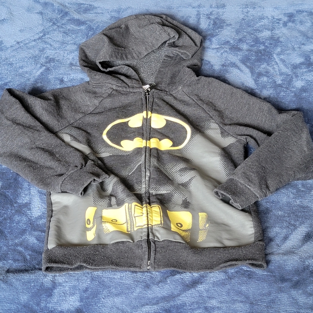 Batman Kids Jacket - Gray and Yellow, 7
